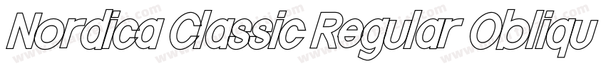 Nordica Classic Regular Oblique字体转换